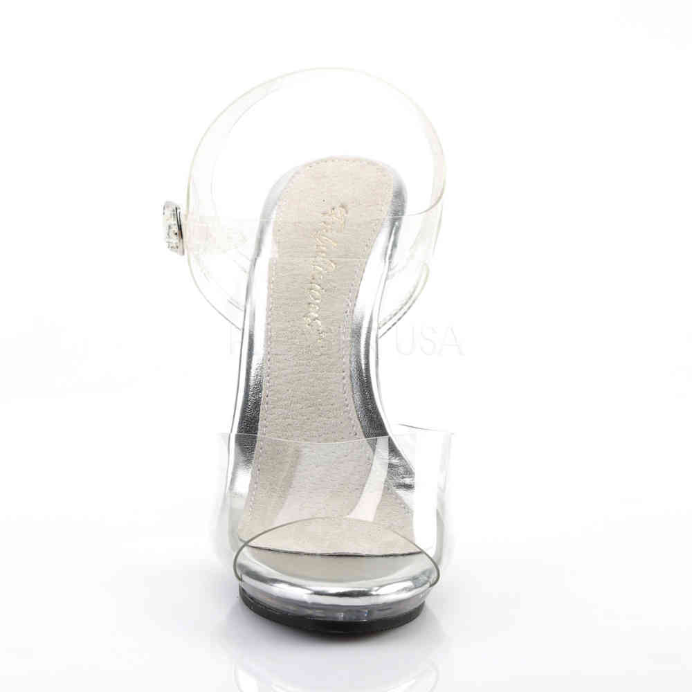 Fabulicious - POISE-508 Sandaal met enkelband - Zwart